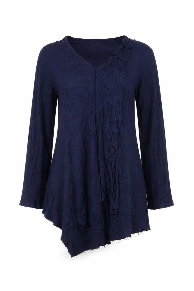 Womens UK Size L Cable & Gauge Blue Tunic Blouse