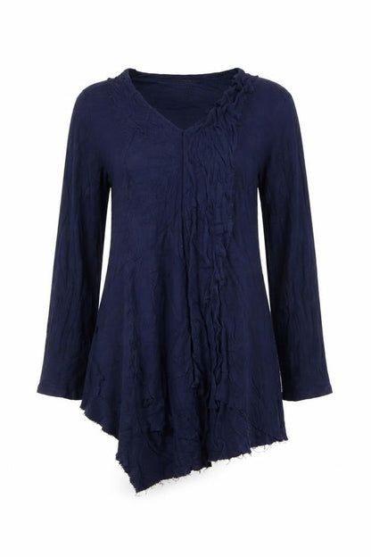 Womens UK Size L Cable & Gauge Blue Tunic Blouse