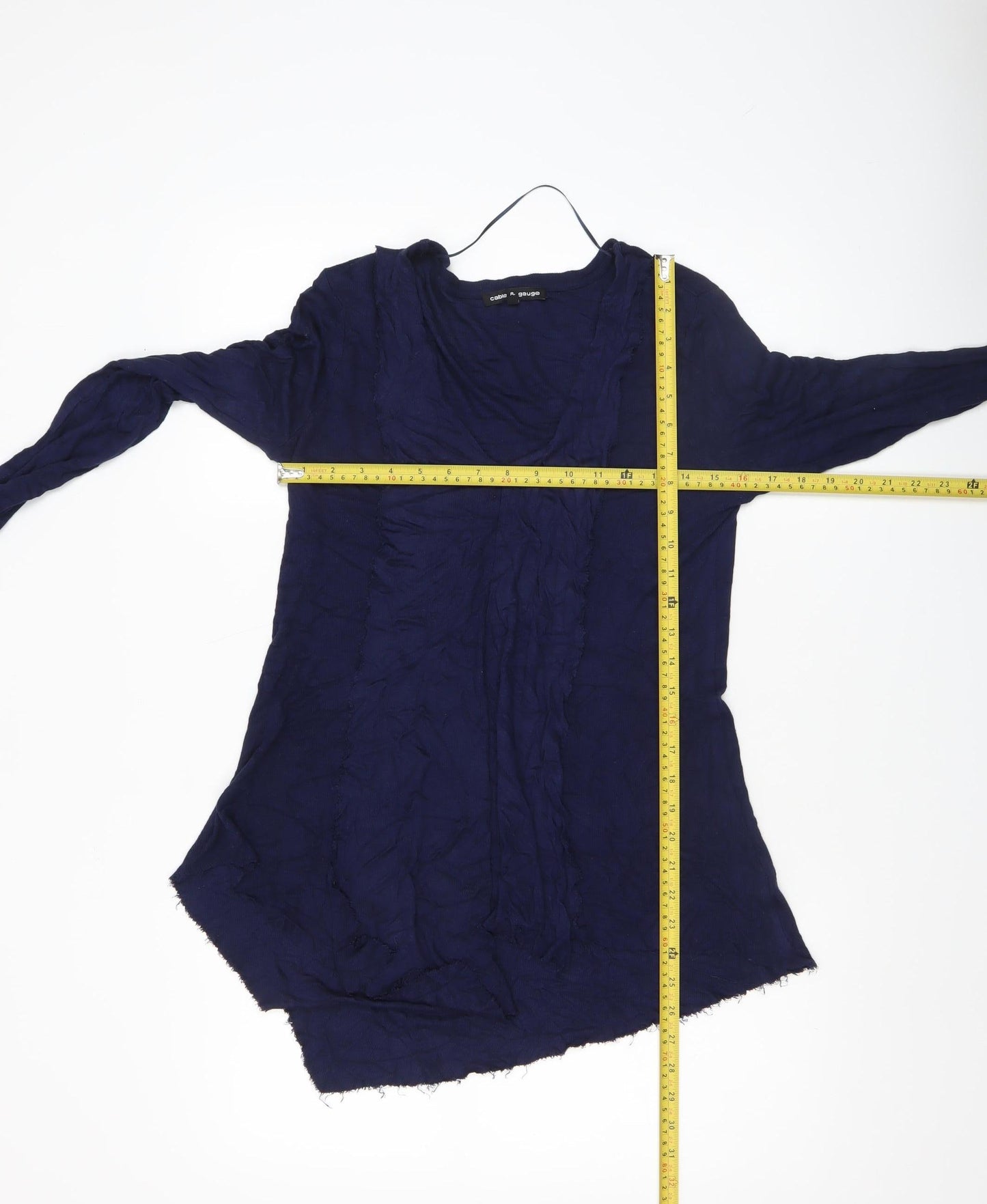Womens UK Size L Cable & Gauge Blue Tunic Blouse