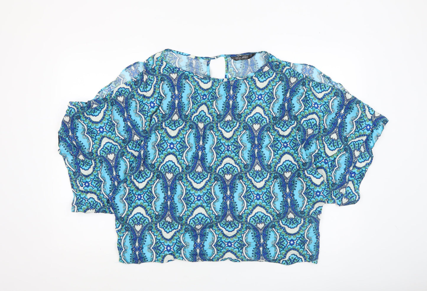 Womens UK Size 14 Dunnes Blue Tunic Blouse