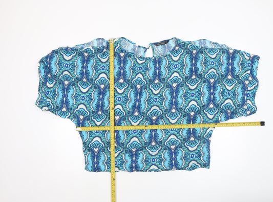 Womens UK Size 14 Dunnes Blue Tunic Blouse