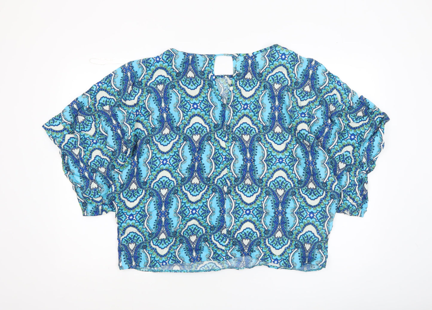 Womens UK Size 14 Dunnes Blue Tunic Blouse