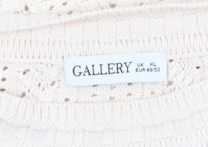Womens UK Size XL Gallery Ivory Pullover Jumper