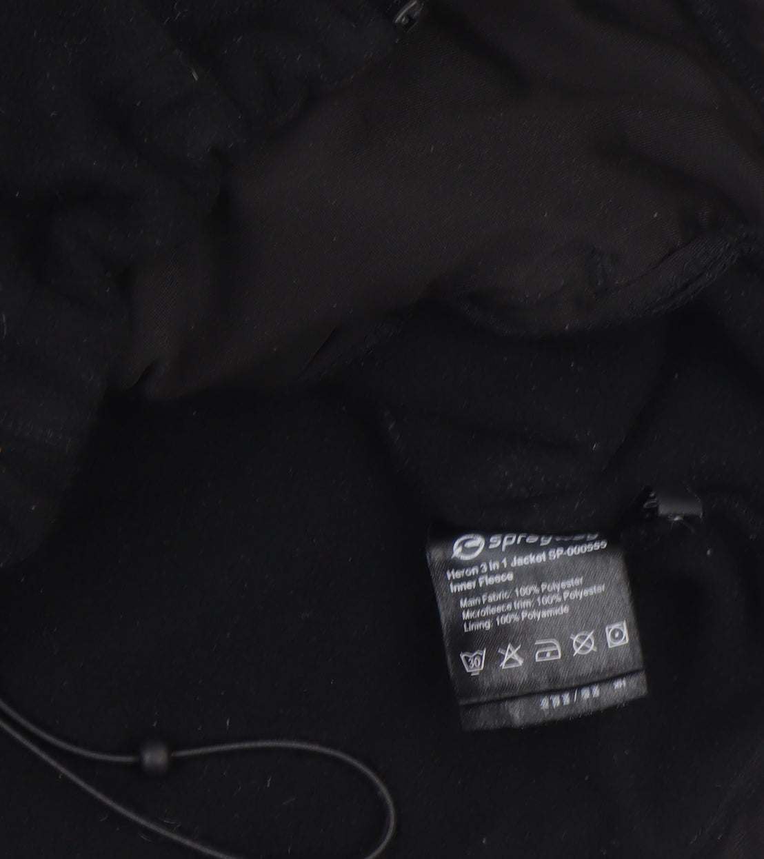 Mens UK Size S Sprayway Black 3-in-1 Jacket
