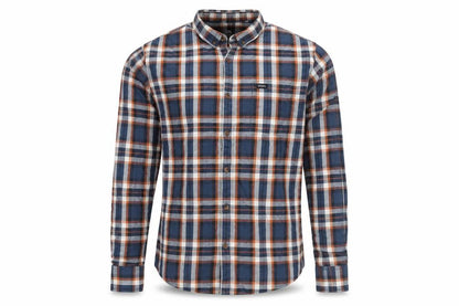 Diesel Mens Blue Check Long Sleeve Button-Up Cotton Shirt Medium