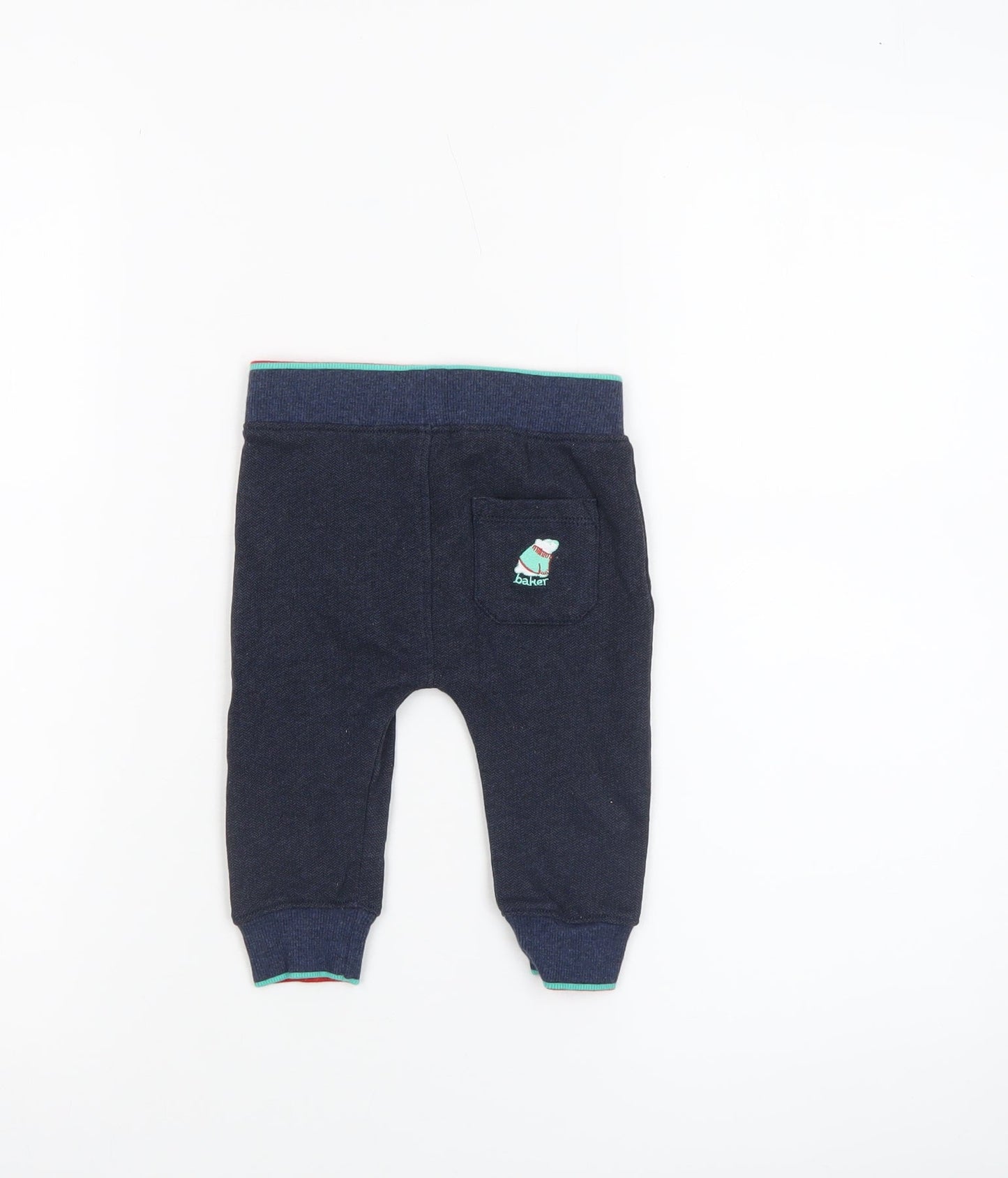 Ted Baker Baby Blue Jogger Trousers 6-9 Months Elastic Waist Cotton Blend