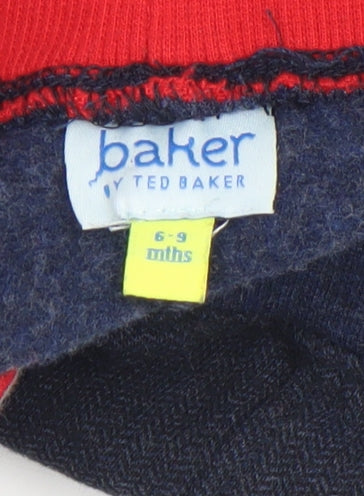 Ted Baker Baby Blue Jogger Trousers 6-9 Months Elastic Waist Cotton Blend