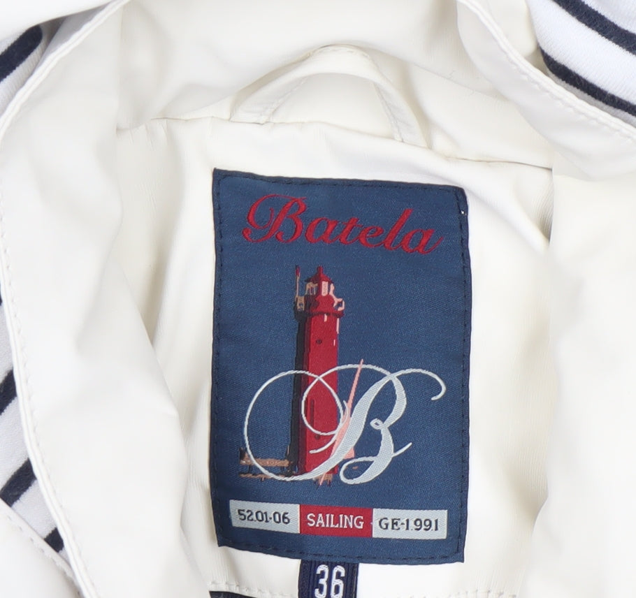 Womens UK Size 8 Batela White Rain Coat