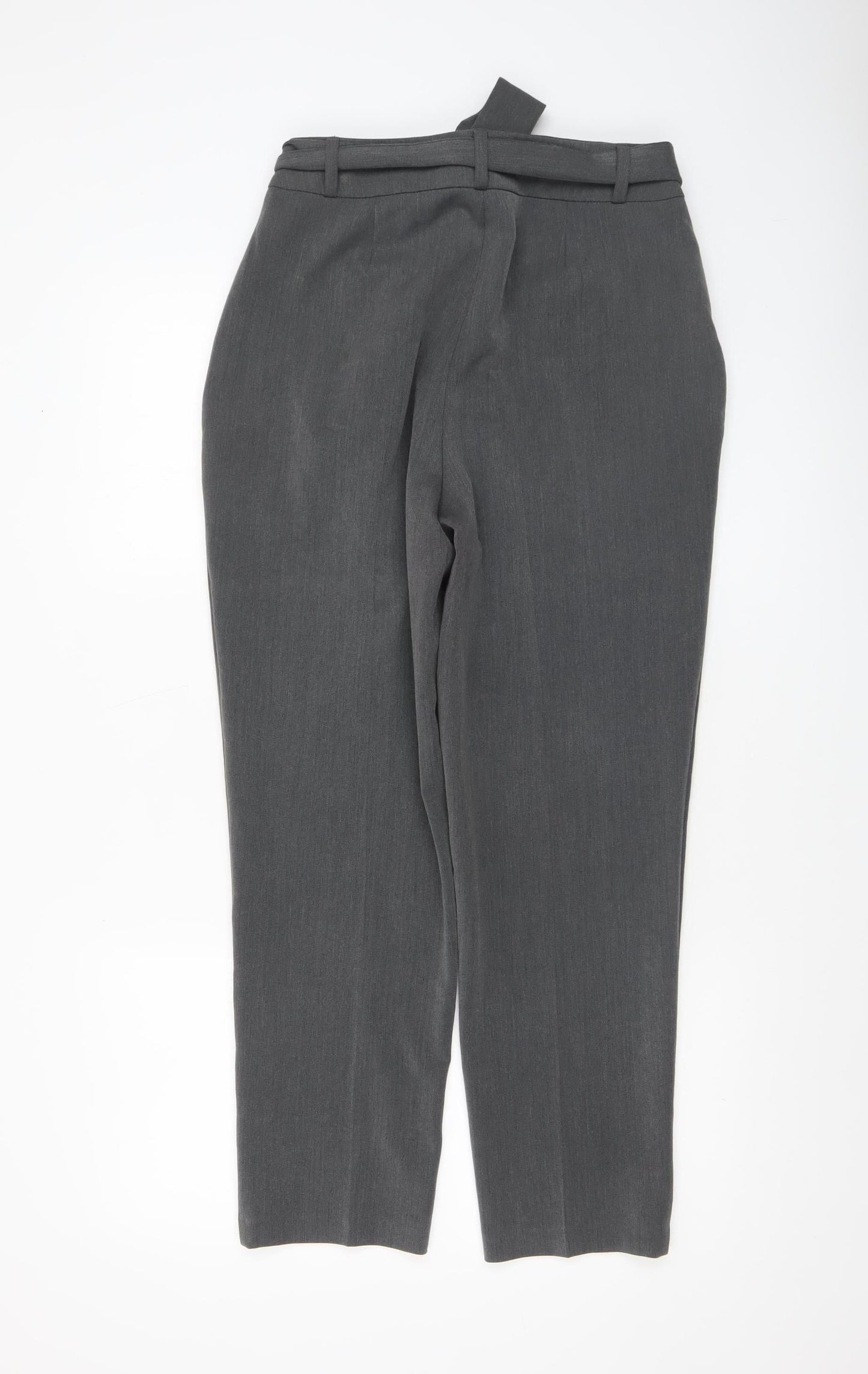 Womens UK Size 10 Very Regular Fit Paperbag Grey Trousers