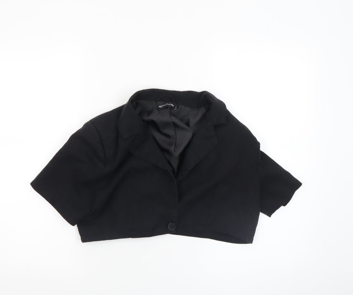 Womens UK Size 10 PRETTYLITTLETHING Regular Black Blazer