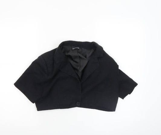 Womens UK Size 10 PRETTYLITTLETHING Regular Black Blazer