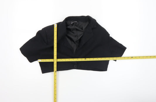 Womens UK Size 10 PRETTYLITTLETHING Regular Black Blazer