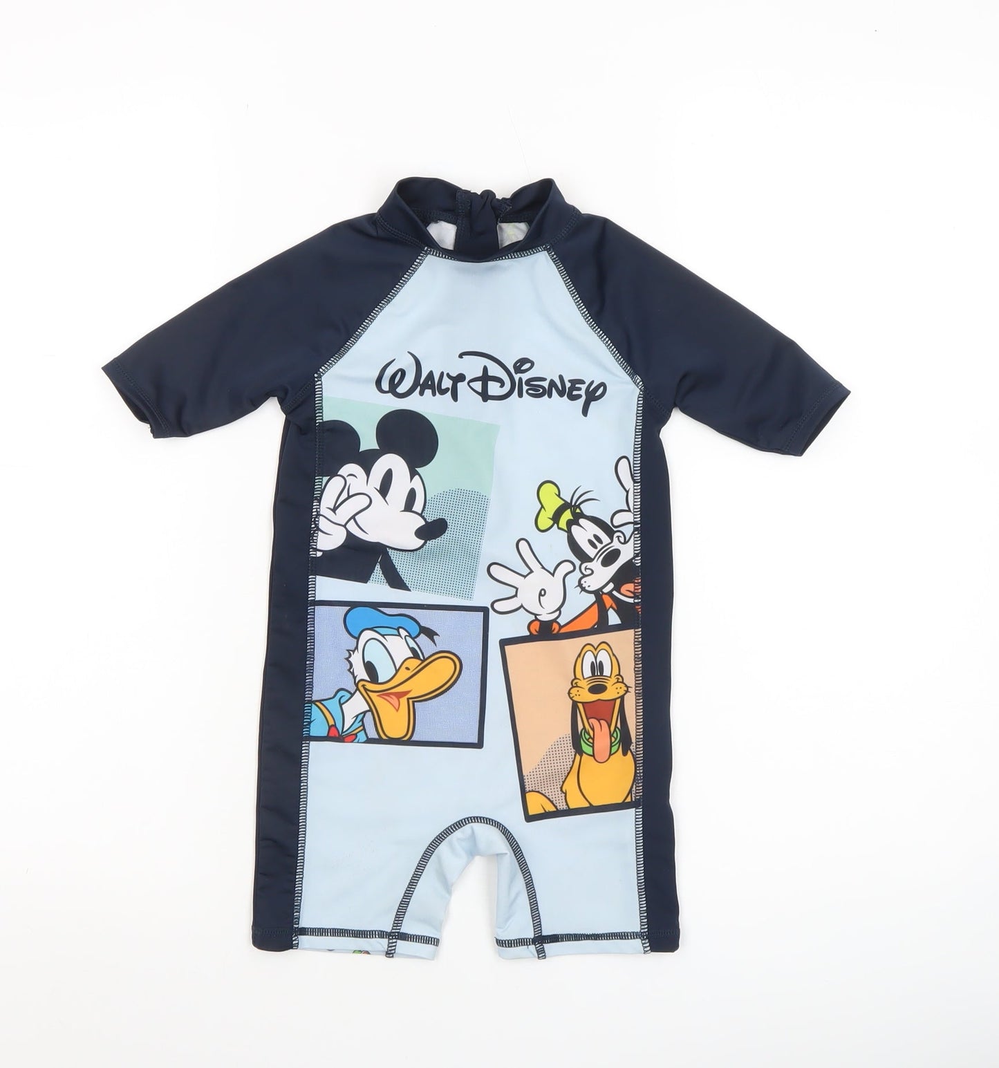 Disney at Primark Unisex Baby Blue 24M UV Sun Suit Mickey & Friends