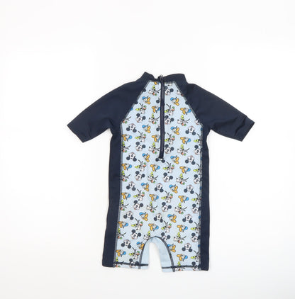 Disney at Primark Unisex Baby Blue 24M UV Sun Suit Mickey & Friends