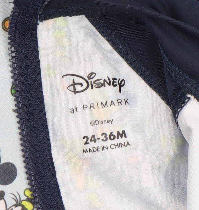 Disney at Primark Unisex Baby Blue 24M UV Sun Suit Mickey & Friends