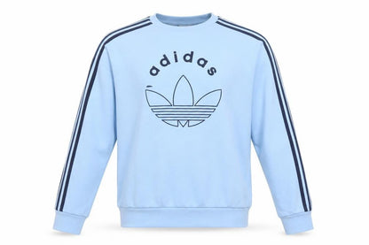 Adidas Boys Blue Crew Neck Pullover Sweatshirt 14-15 Years Logo Jersey