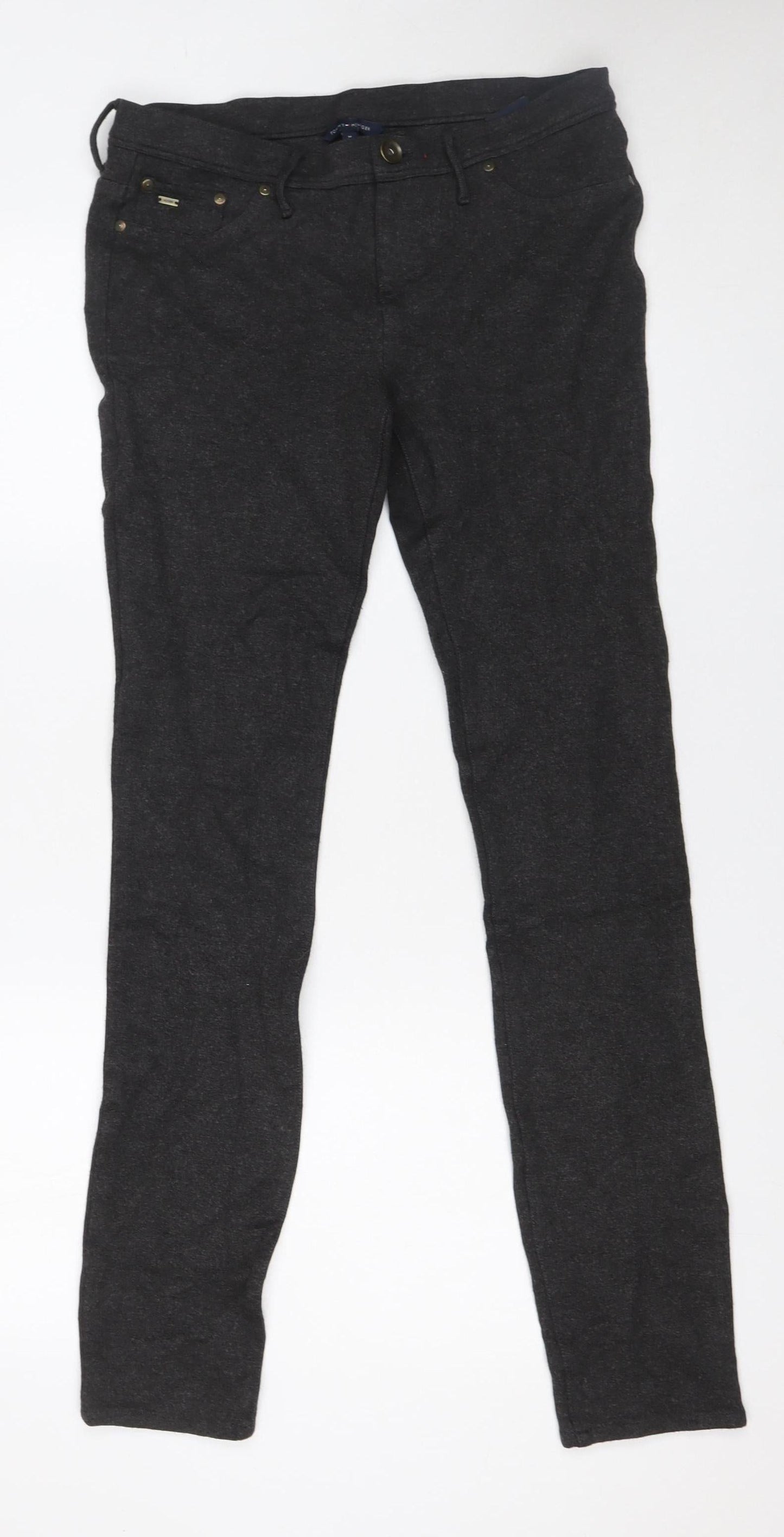 Womens UK Size M Tommy Hilfiger Slim Fit Casual Workwear Grey Trousers
