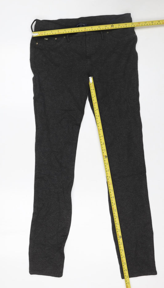 Womens UK Size M Tommy Hilfiger Slim Fit Casual Workwear Grey Trousers