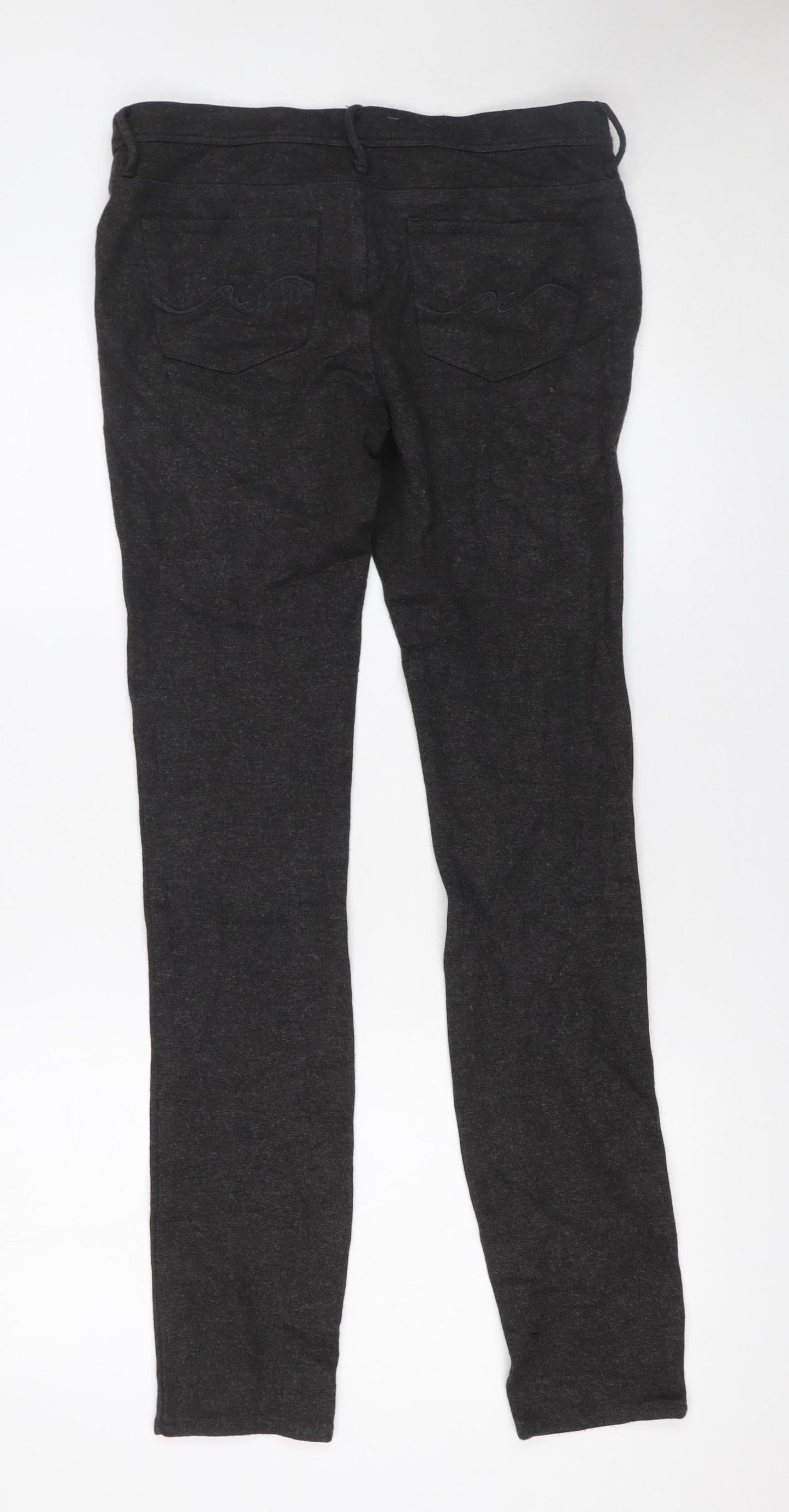 Womens UK Size M Tommy Hilfiger Slim Fit Casual Workwear Grey Trousers