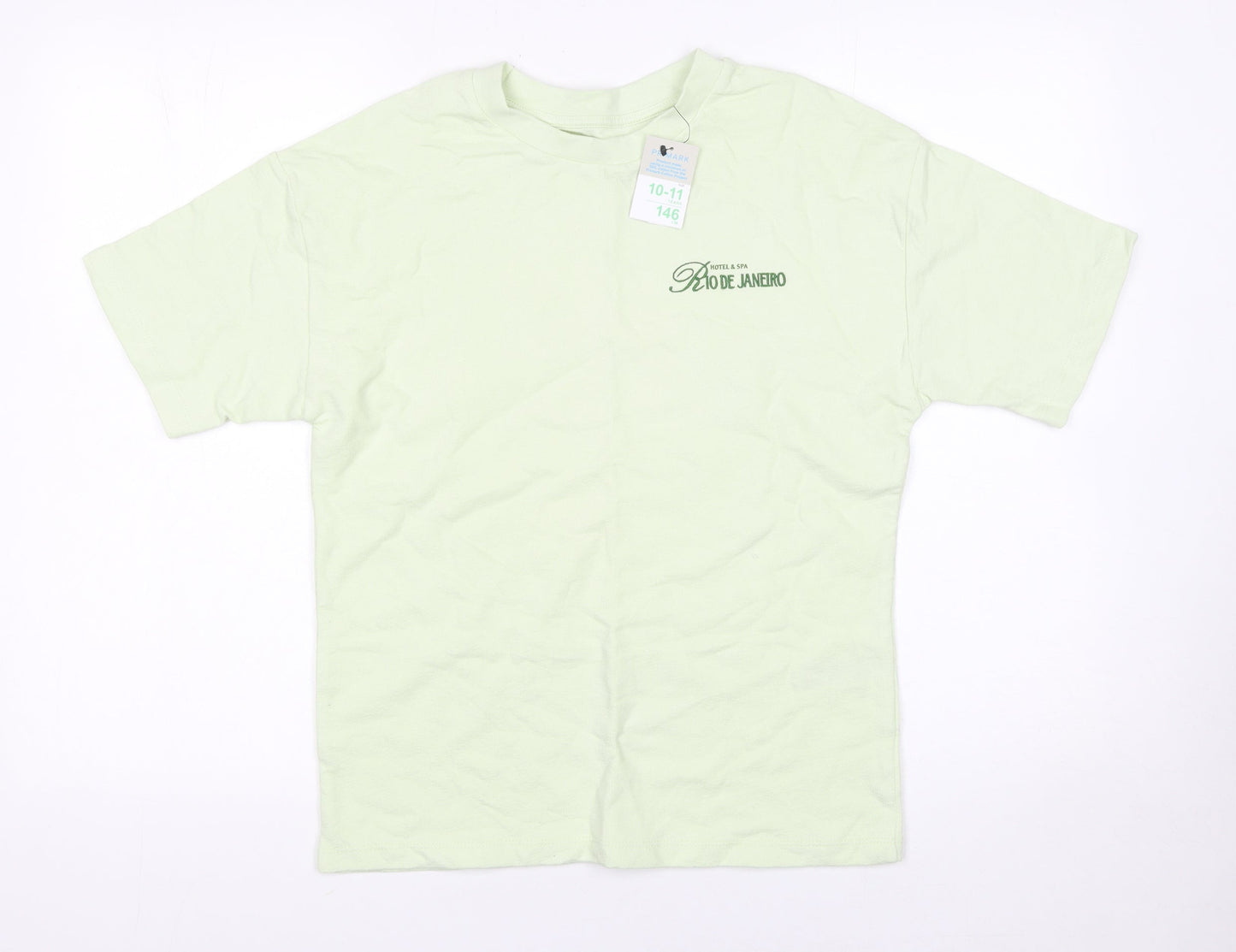 Boys UK Size 10-11 Years Primark Green Basic T-Shirt