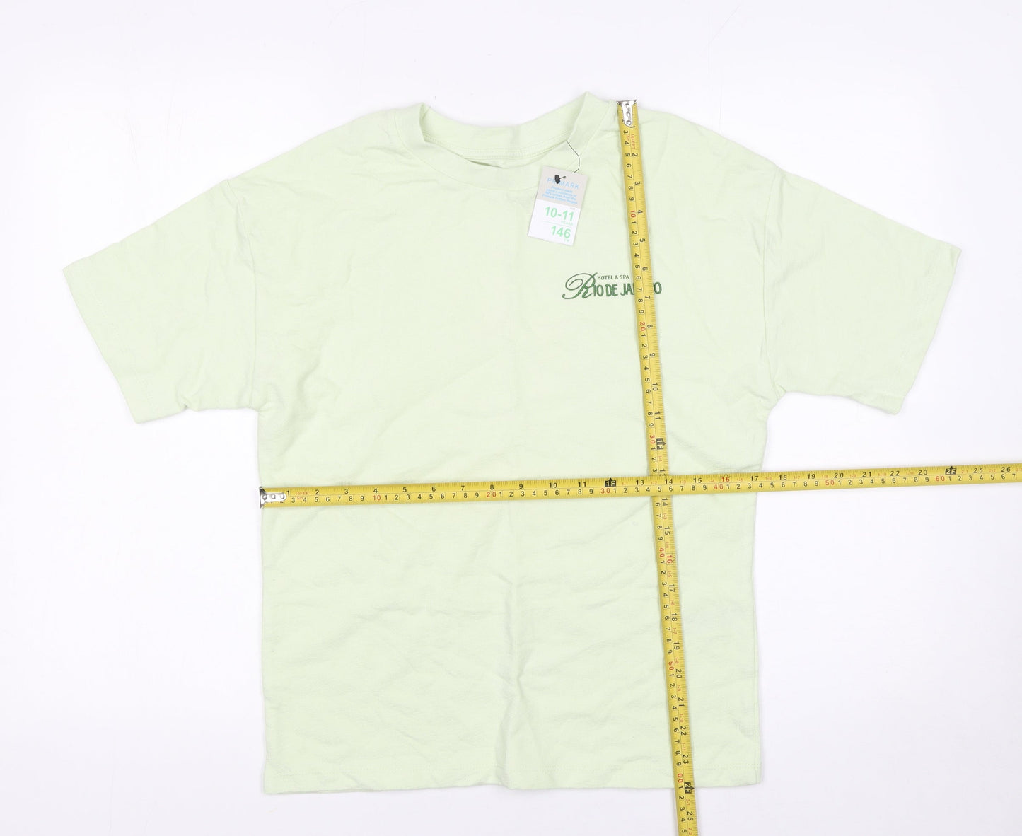 Boys UK Size 10-11 Years Primark Green Basic T-Shirt