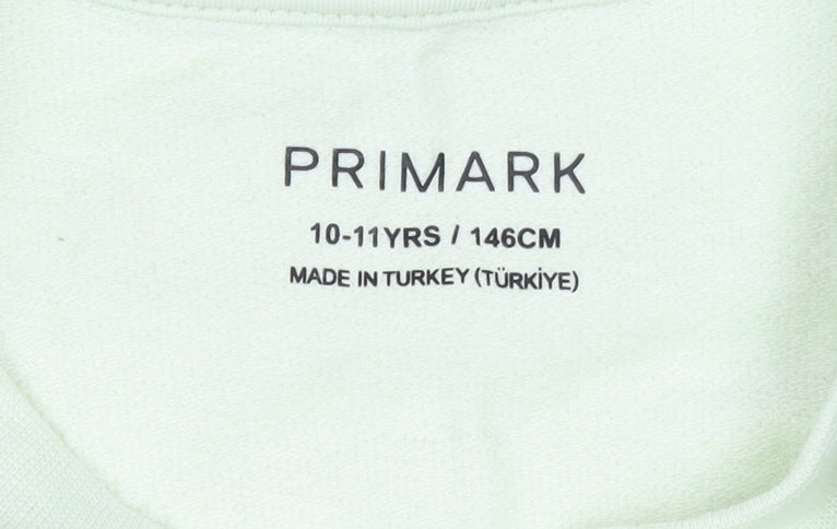 Boys UK Size 10-11 Years Primark Green Basic T-Shirt