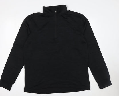 Mens UK Size XL Dunnes Stores Black Henley Sweatshirt