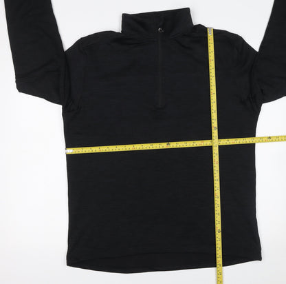 Mens UK Size XL Dunnes Stores Black Henley Sweatshirt