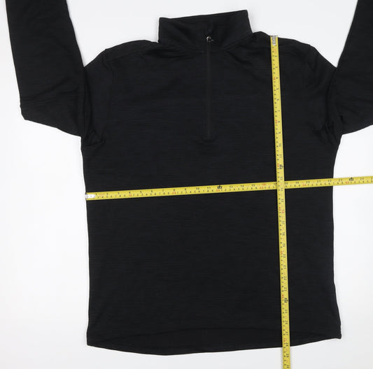 Mens UK Size XL Dunnes Stores Black Henley Sweatshirt