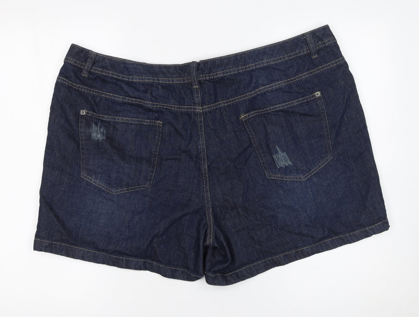 Very Women Blue Denim Shorts Size 22 Regular Fit Casual Summer