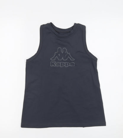 Kappa Girls Black Sleeveless Tank Top L Sports Activewear