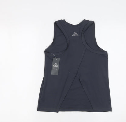 Kappa Girls Black Sleeveless Tank Top L Sports Activewear