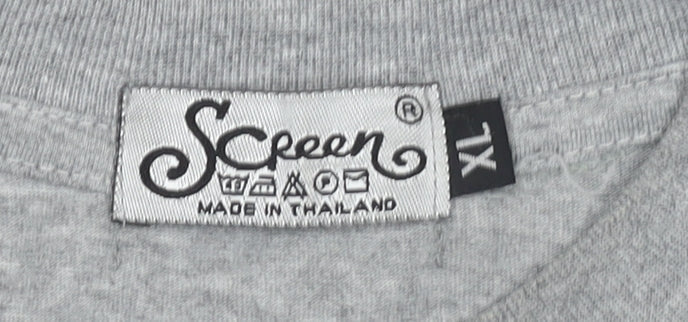 Mens UK Size XL Screen Grey  T-Shirt