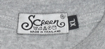 Mens UK Size XL Screen Grey  T-Shirt