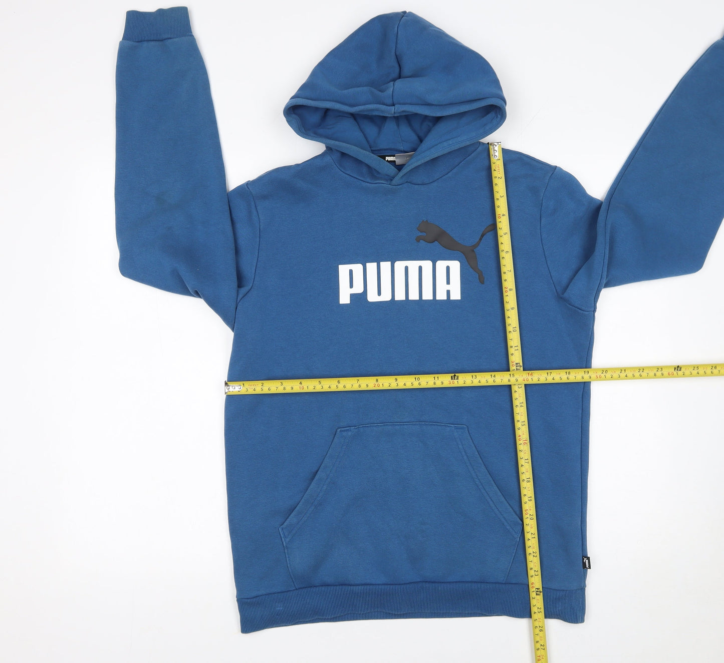 Boys UK Size 15-16 Years PUMA Blue Pullover Hoodie