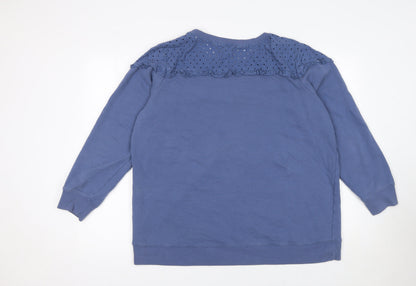 Womens UK Size 22 NEXT Blue Pullover Sweatshirt