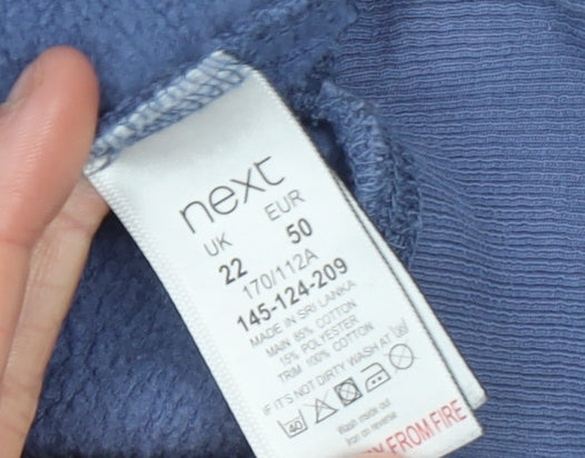 Womens UK Size 22 NEXT Blue Pullover Sweatshirt