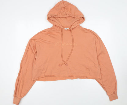 Womens UK Size 8 COLLUSION Orange Pullover Hoodie