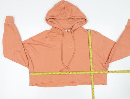Womens UK Size 8 COLLUSION Orange Pullover Hoodie