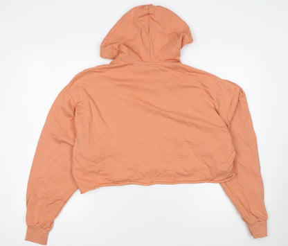 Womens UK Size 8 COLLUSION Orange Pullover Hoodie