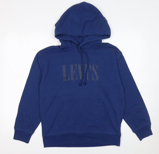 Mens UK Size S Levi's Blue Pullover Hoodie