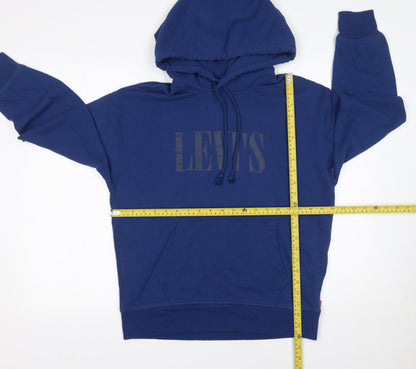Mens UK Size S Levi's Blue Pullover Hoodie