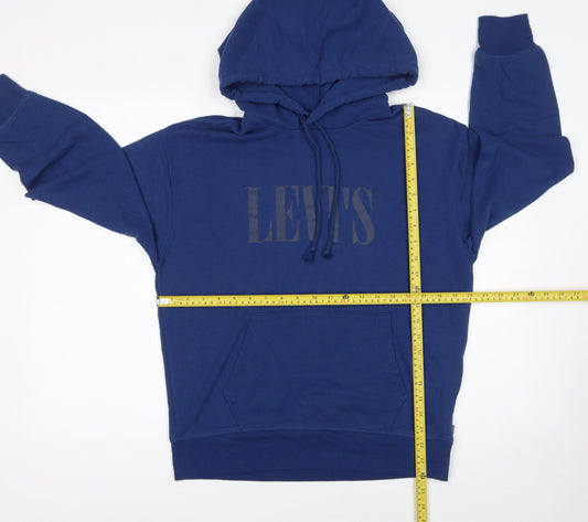 Mens UK Size S Levi's Blue Pullover Hoodie