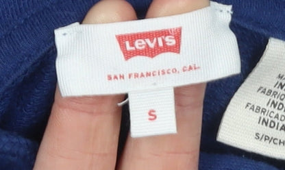 Mens UK Size S Levi's Blue Pullover Hoodie