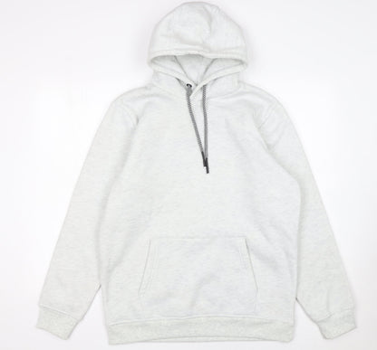 Mens UK Size M Brave Soul Grey Pullover Hoodie