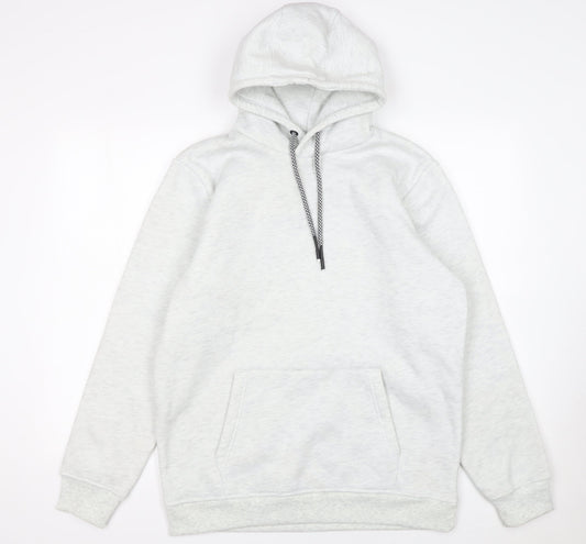 Mens UK Size M Brave Soul Grey Pullover Hoodie