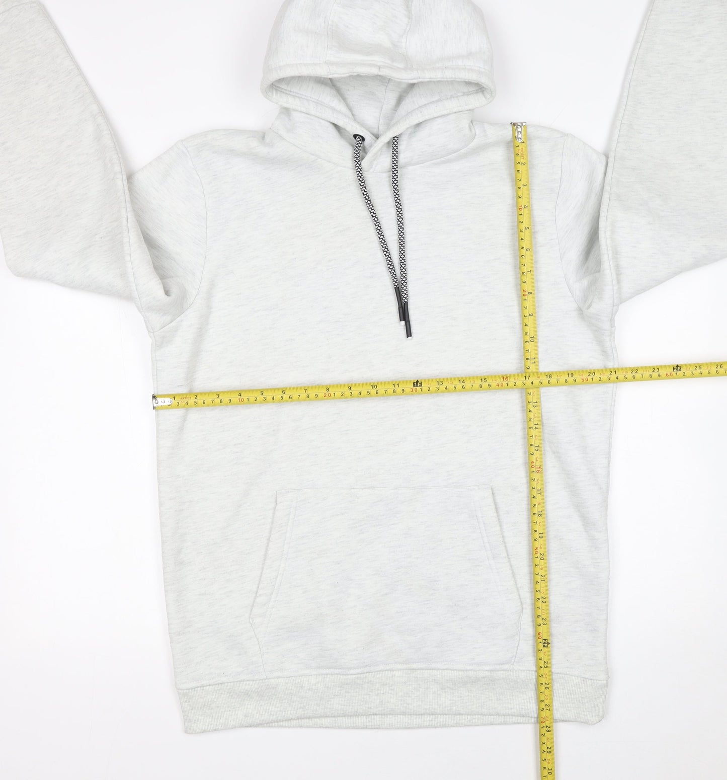 Mens UK Size M Brave Soul Grey Pullover Hoodie