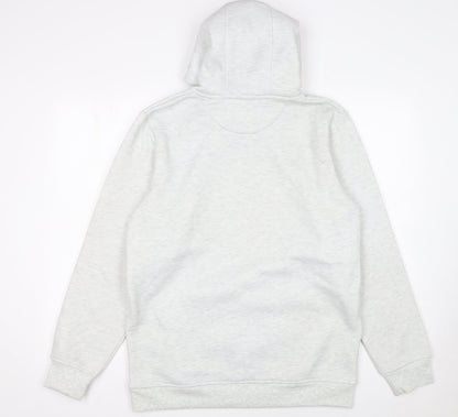 Mens UK Size M Brave Soul Grey Pullover Hoodie