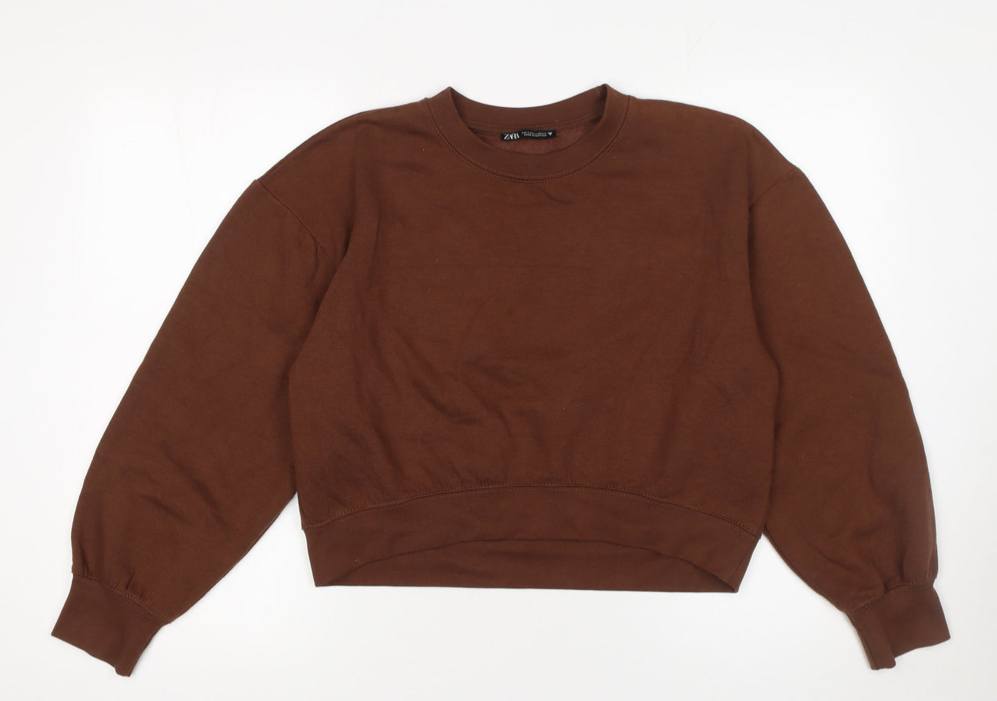Womens UK Size S Zara Brown Pullover Sweatshirt