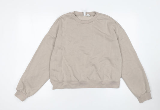 Womens UK Size S H&M Beige Pullover Sweatshirt